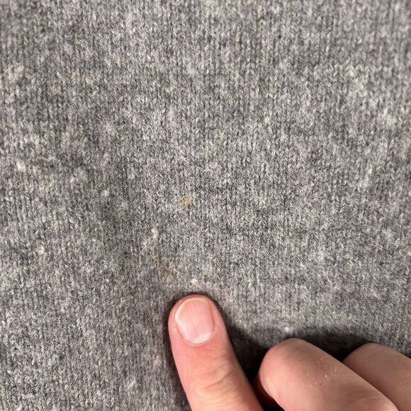 Express Wool Blend Vest Men's Large Grey Full Zip Button Pockets Satin Lining - Picture 8 of 8